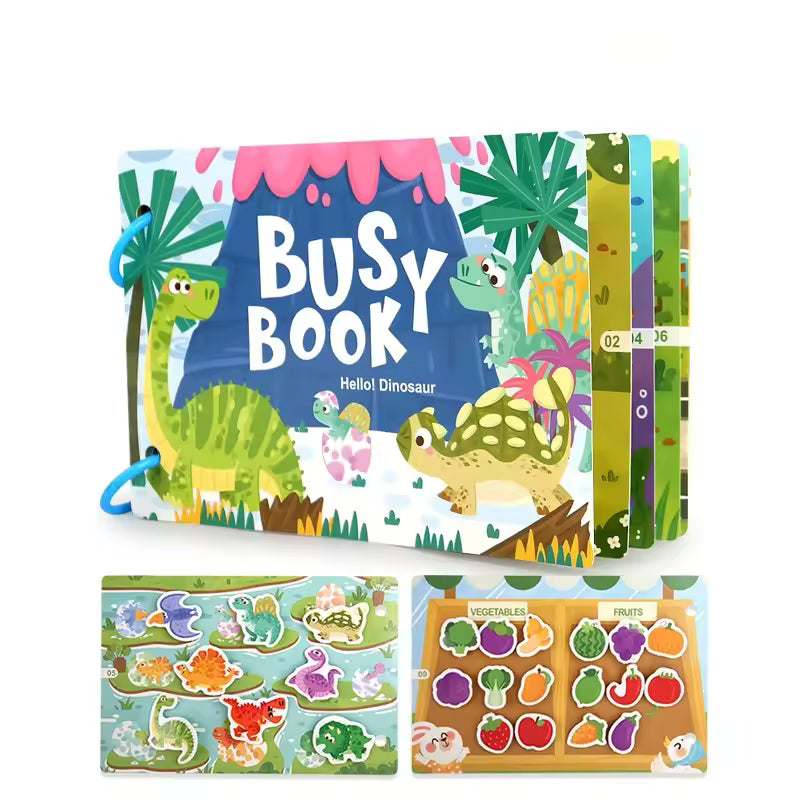 Busy Book Teacare: Libro Sensorial de Aprendizaje con Velcro (Estilo Montessori)